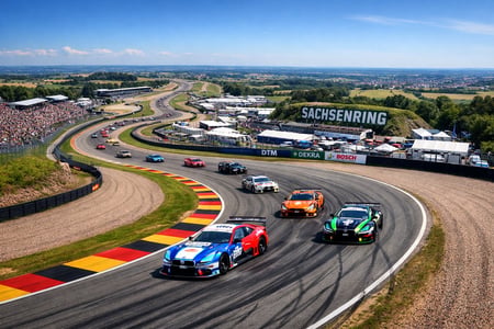 DTM Cars Racing at Sachsenring Track