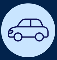 Basic logo with blue background