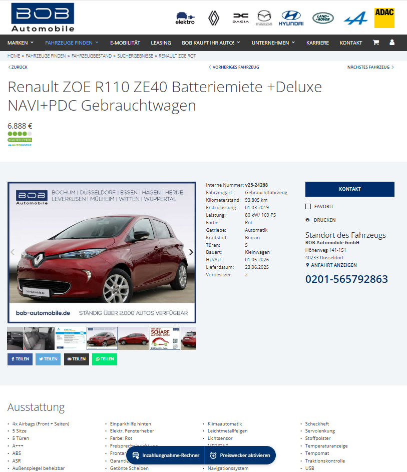 bob fahrzeugdetailansicht bob fahrzeugdetailansicht