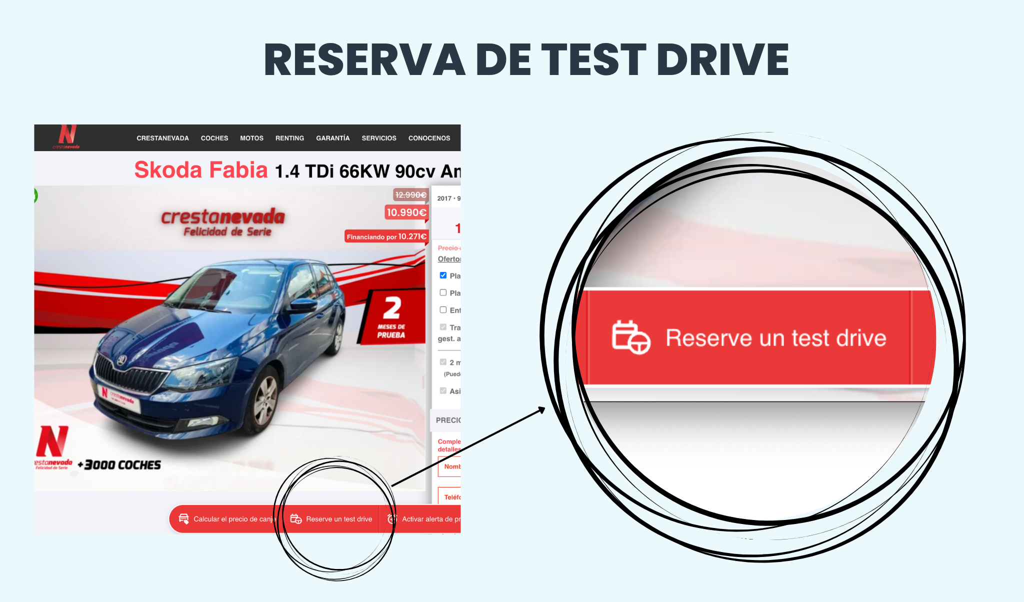 reserva test drive
